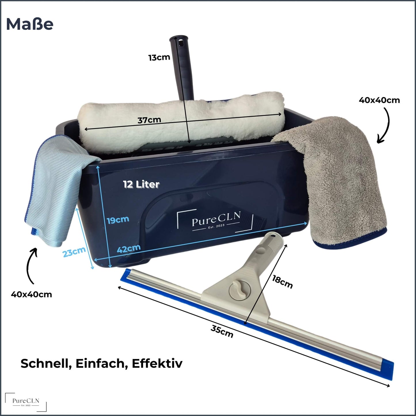 PureCLN Fensterreiniger Set Maße