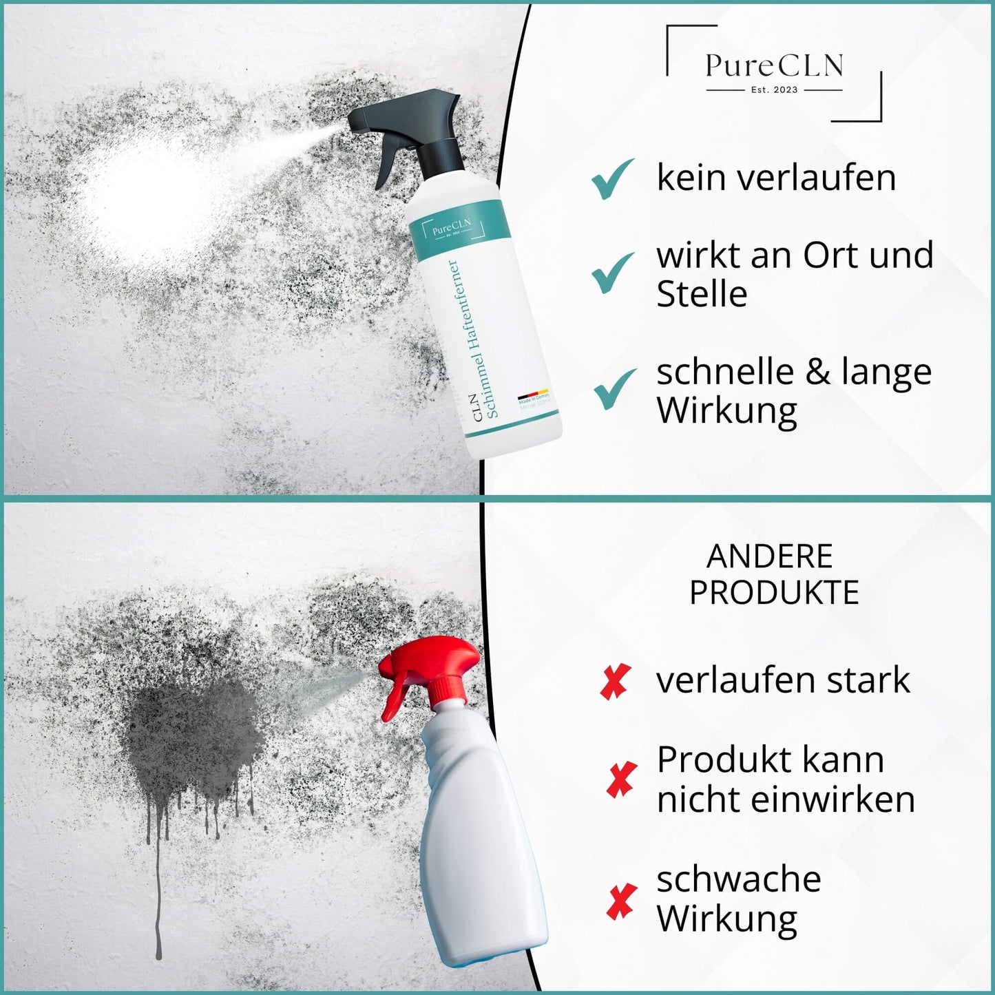 Schimmelspray gegen hartnäckige Flecken in feuchten Räumen