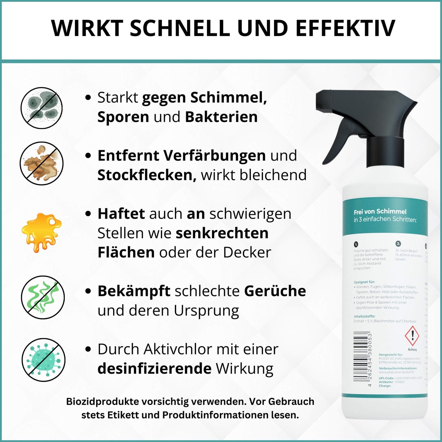 Schimmel an Kellerwand entfernen mit PureCLN Schimmelentferner