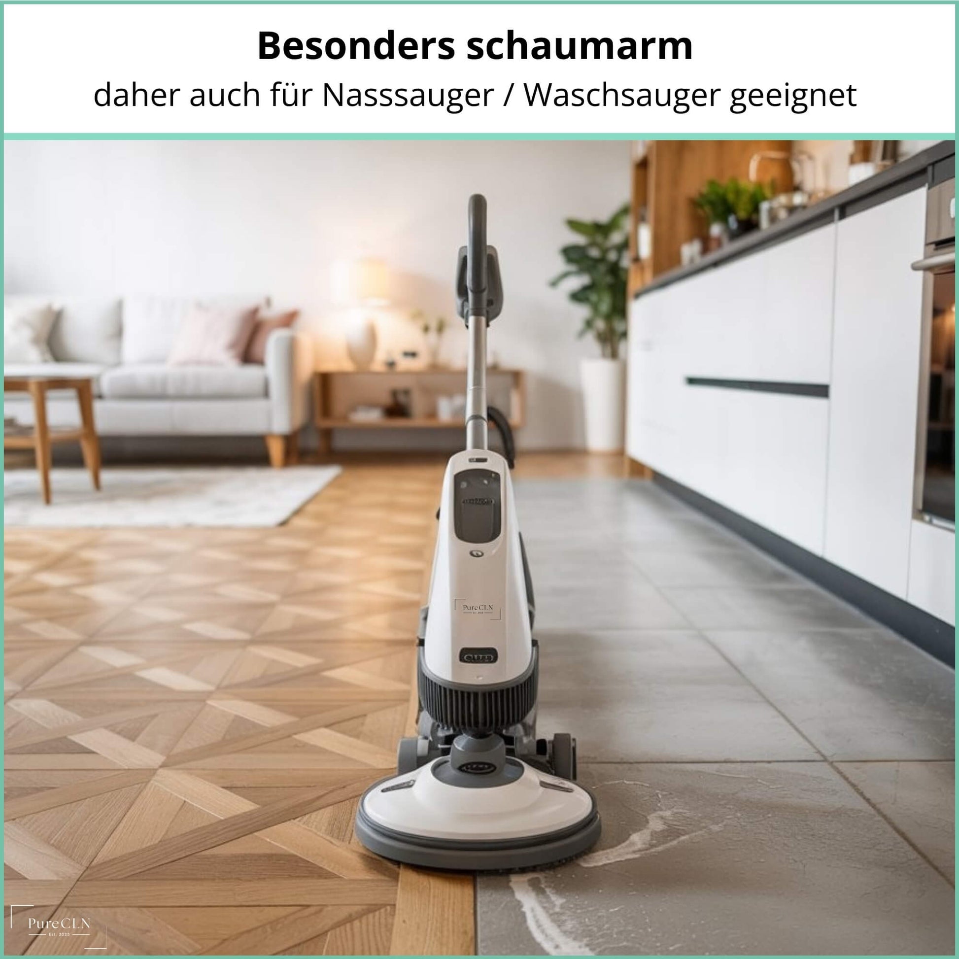 PureCLN Reinigungsmittel Anwendung mit Saugwischer
