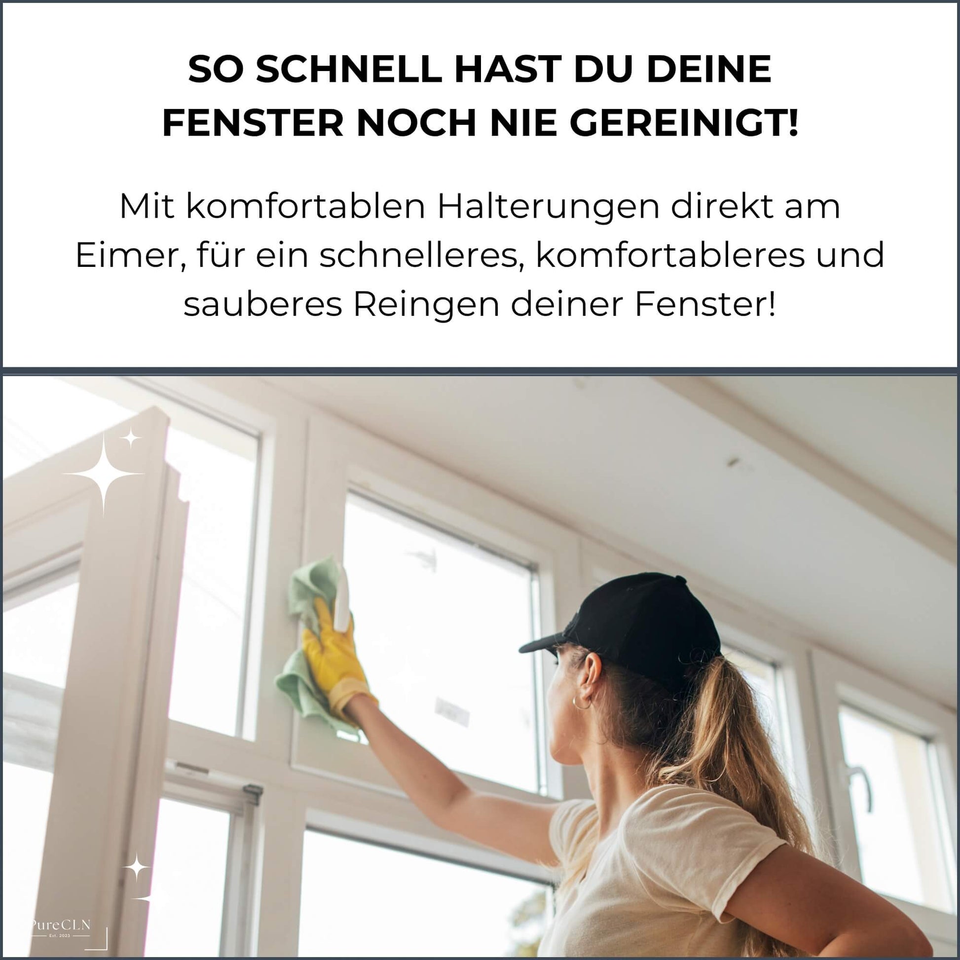 PureCLN Fensterreiniger Komfort-Set für saubere Fenster