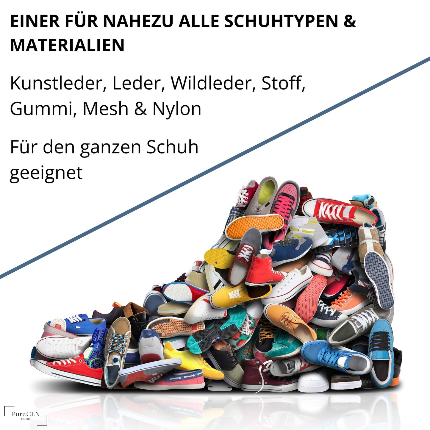 PureCLN Sneaker Cleaner Set – geeignet für verschiedene Schuhmaterialien